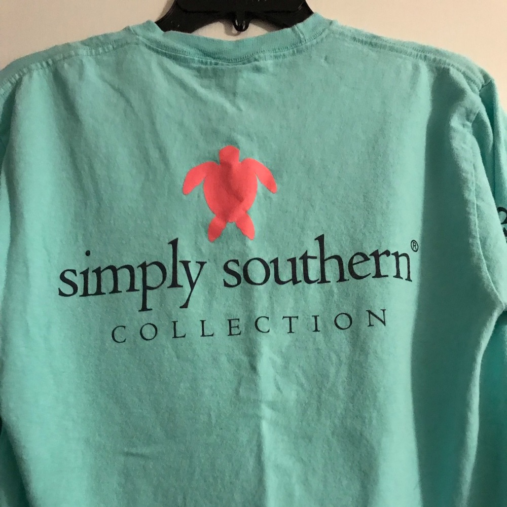 Simply southern long sleeve turquoise T-shirt